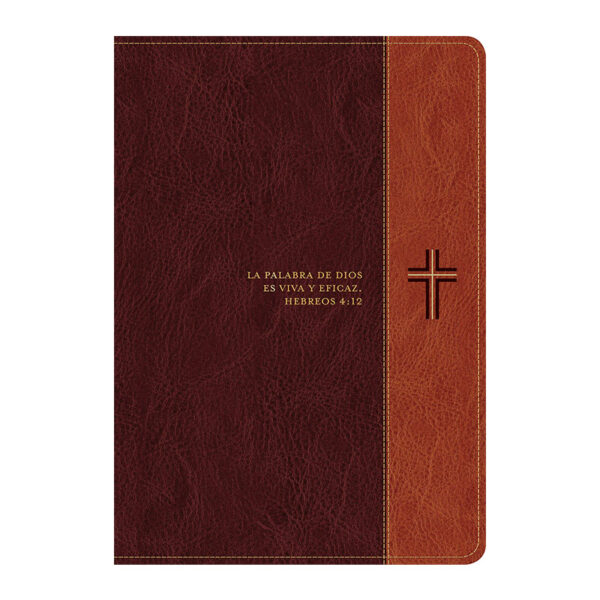 Biblia de estudio del diario vivir NTV - Letra grande (SentiPiel, Cafe/Cafe claro, Letra Roja) - Con indice