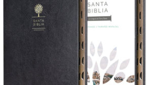 Biblia RVR1960 letra grande. Simil piel negro, tamaño manual