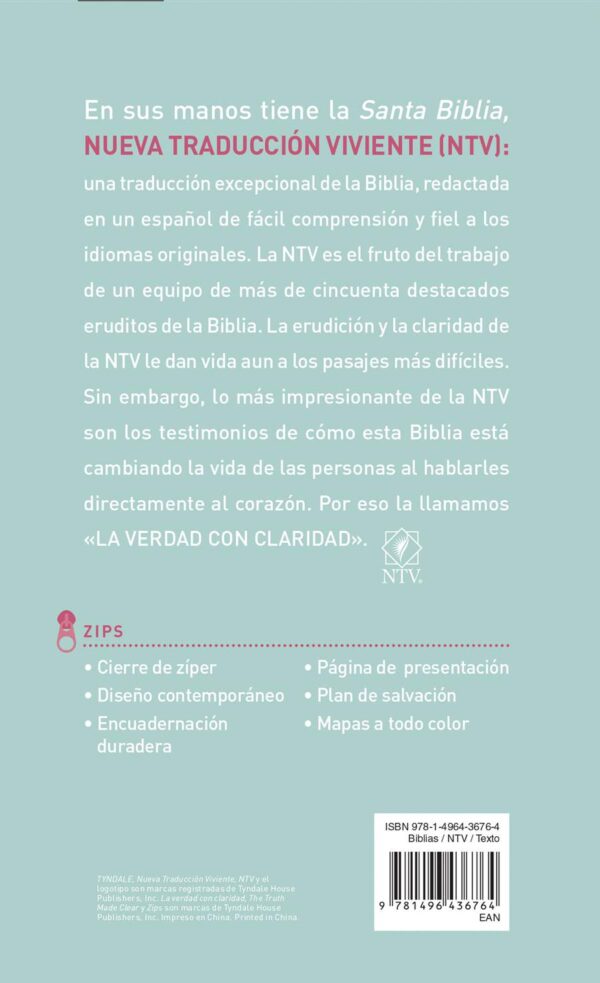 Santa Biblia NTV, Edicion ziper (Tela Jardín)