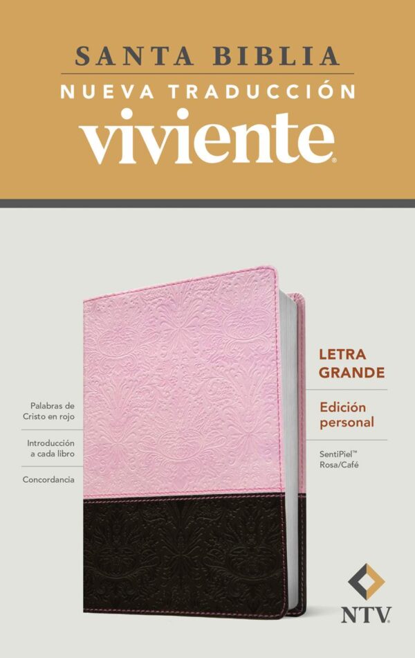 Santa Biblia NTV, Edición Personal Letra Grande - Dúo Rosa y Café