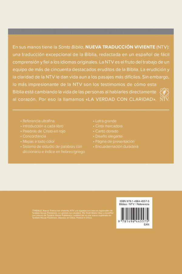 Santa Biblia NTV, Edición de Referencia Ultrafina, Letra Grande
