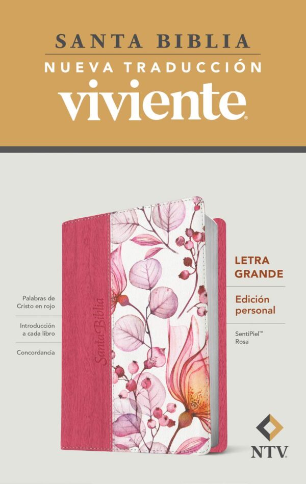 Santa Biblia NTV, Edición Personal Letra Grande - Diseño Floral