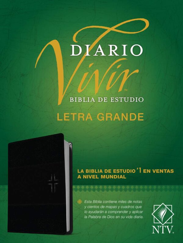 Biblia de Estudio del Diario Vivir NTV, Letra Grande - Negro