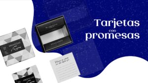 Tarjetas con promesas bíblicas en elegante presentación.