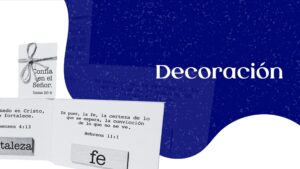 Decoración cristiana con versículos bíblicos y palabras inspiradoras en diseño minimalista.