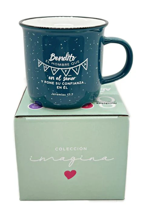Colección Imagina – Taza “Bendito el hombre que confía en el Señor” | Jeremías 17:7