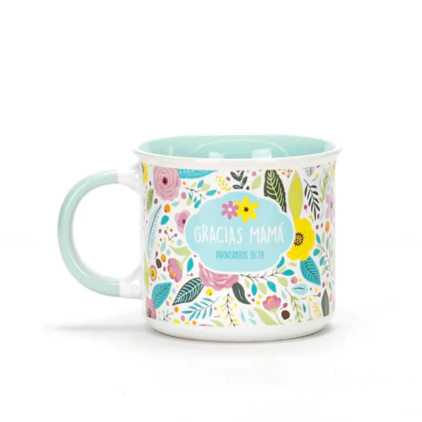 Taza “Gracias Mamá” – Proverbios 31:28 | Colección Mujer Virtuosa