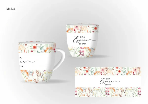 Taza “Ora, espera, confía” | Colección Elegance