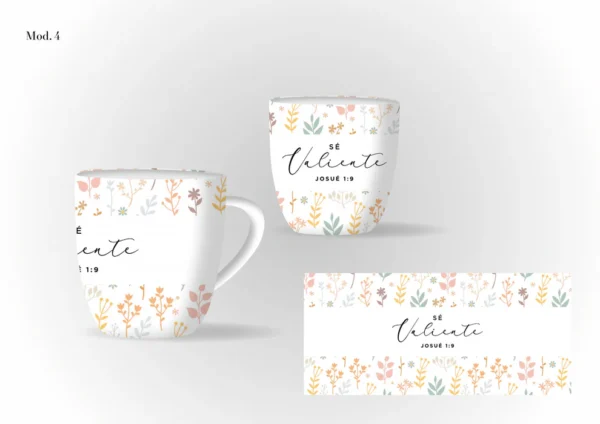 Taza “Sé valiente” – Josué 1:9 | Colección Elegance