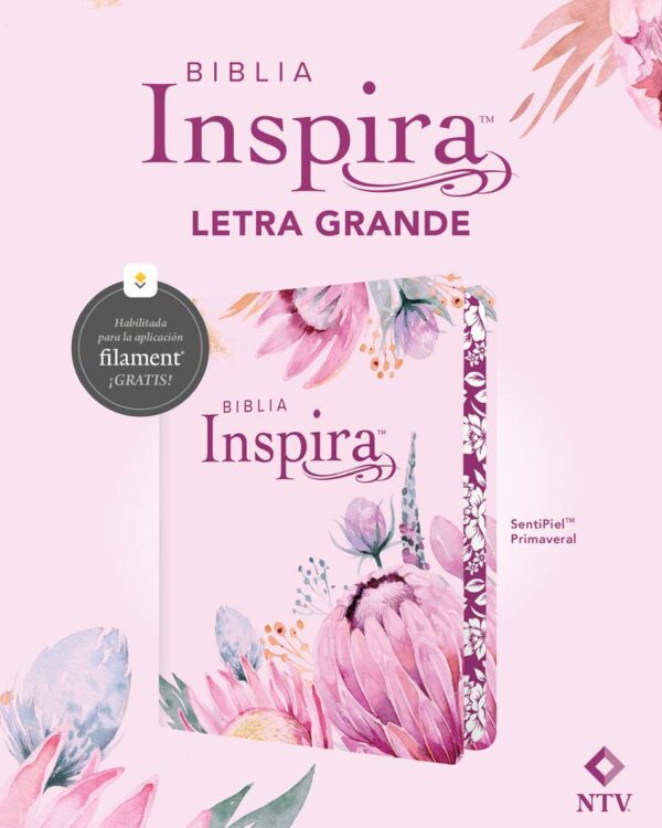 Biblia Inspira NTV, letra grande con Filament - Sentipiel Primaveral
