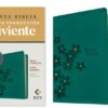 Biblia compacta NTV, letra gigante con Filament - SentiPiel Turqueza Floral