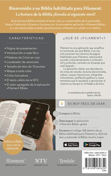 Biblia compacta NTV, letra gigante con Filament - SentiPiel Turqueza Floral