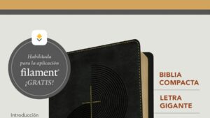 Biblia compacta NTV, letra gigante con Filament - SentiPiel Gris