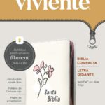 Biblia compacta NTV, letra gigante de zíper con Filament - SentiPiel con Ziper Beige