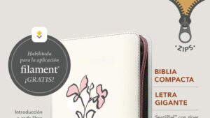 Biblia compacta NTV, letra gigante de zíper con Filament - SentiPiel con Ziper Beige
