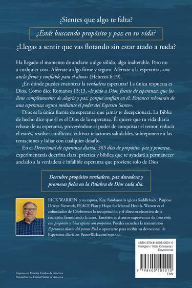 Devocional de esperanza diaria – Rick Warren