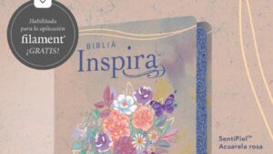 Biblia Inspira NTV con Filament - SentiPiel Acuarela Rosa