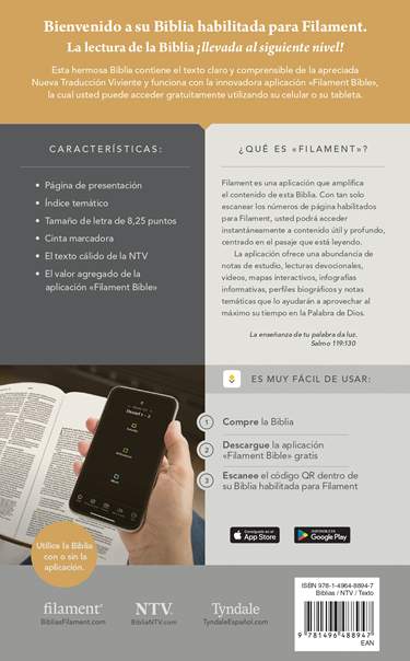 Biblia valor prémium NTV con Filament